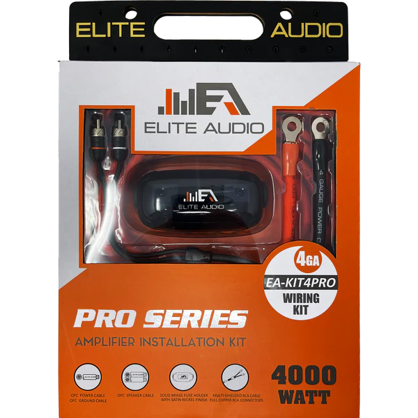 Elite Audio EA-PROK4-EC Pro All Copper 4 Ga Install Kit