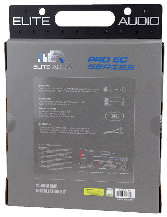 EA-PROK8-EC Pro EC All Copper 8ga Amp Install Kit