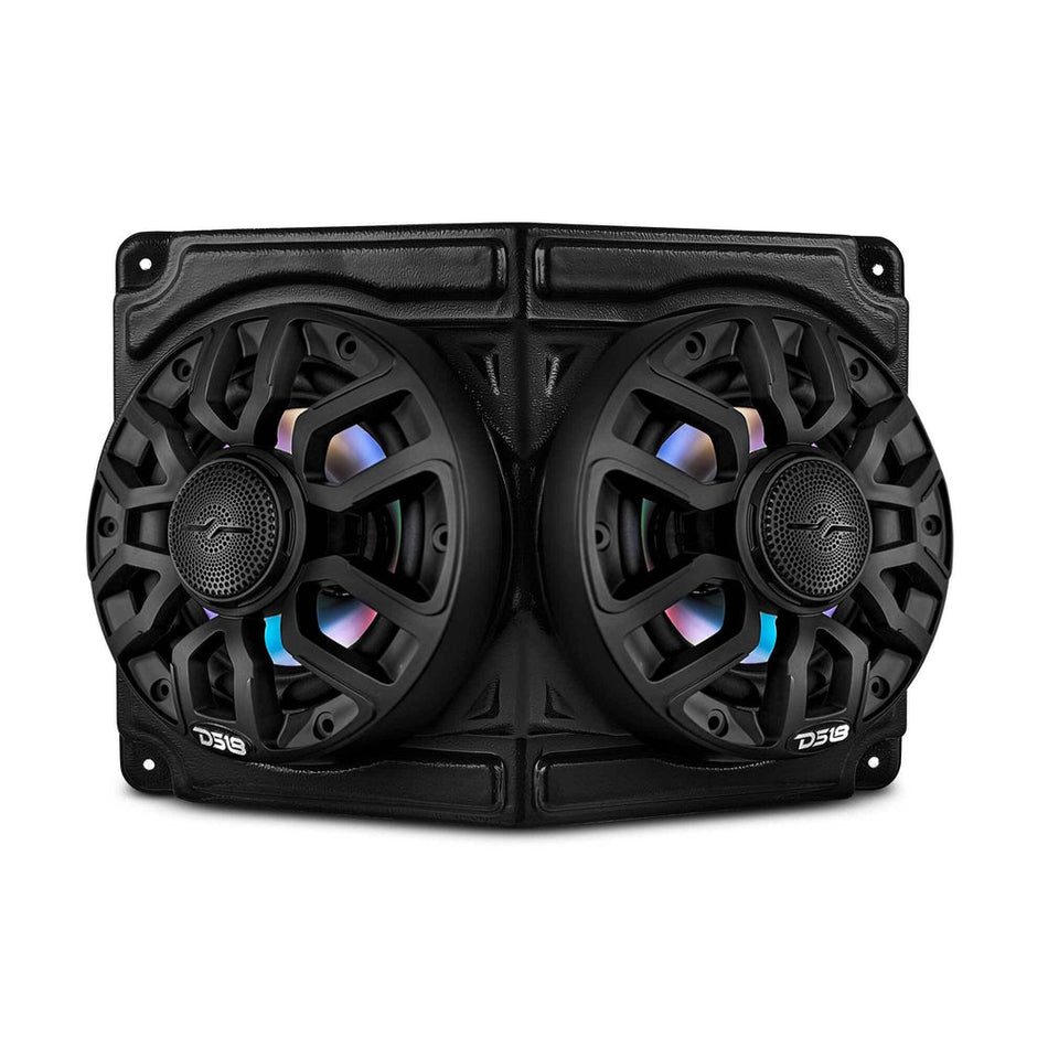 DS18 EN-OSP62 Universal Dual 6.5" Overhead Flat Mount Speaker Pod – ATV, UTV, Golf Cart & Marine Audio Mount
