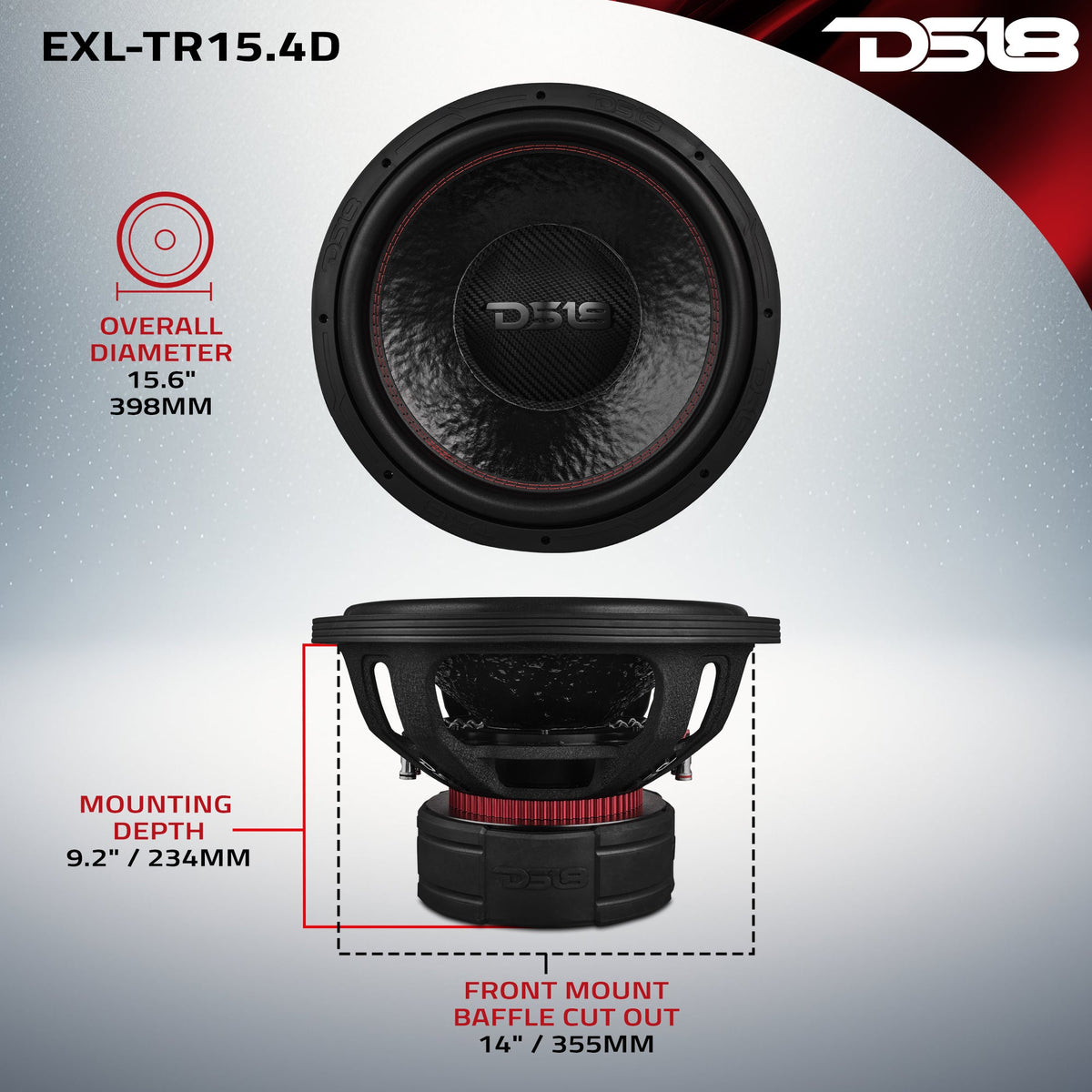 DS18 EXL-TR15.4D 15-inch subwoofer - view 7