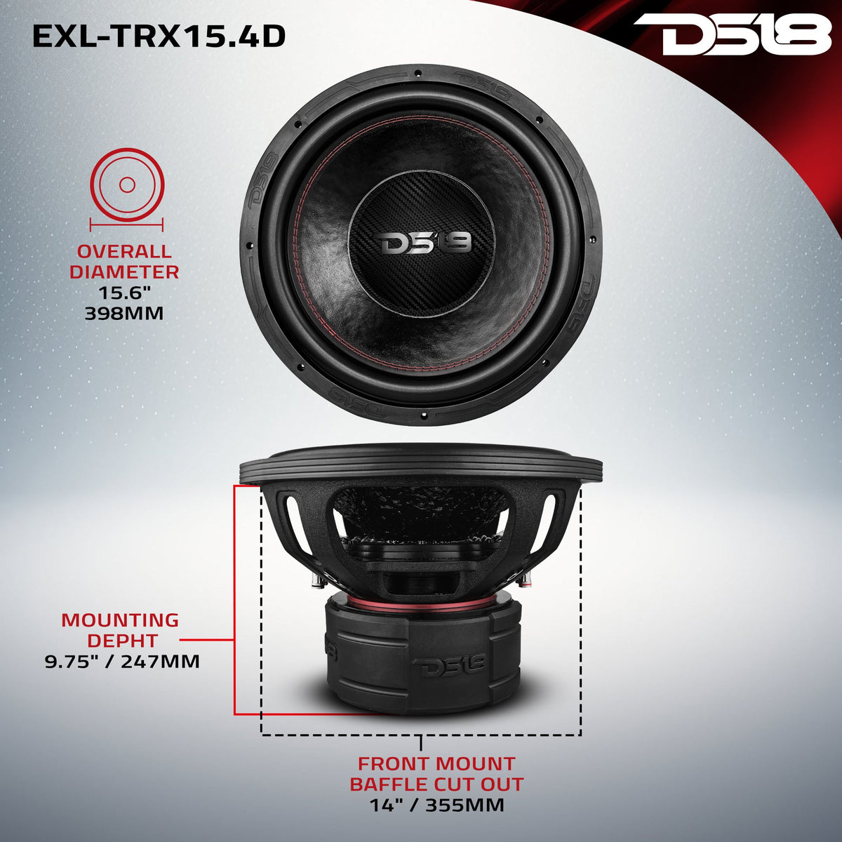 DS18 EXL-TRX15.4D 15-inch subwoofer - view 8