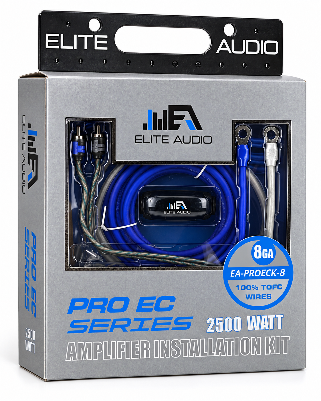 Elite Audio EA-PROK8-EC Pro EC All Copper 8ga Amp Install Kit