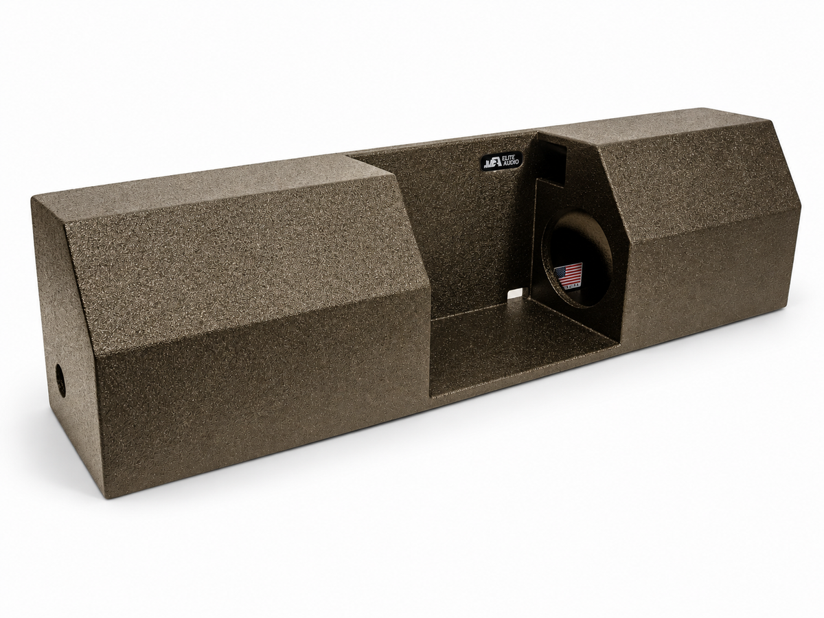 Dual 6 Ported Speaker Box, Ford Single Cab, USA Made with Bed Liner Finish