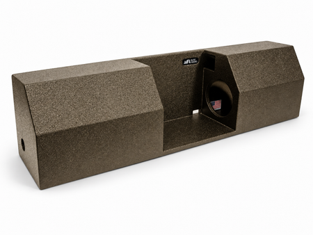 Dual 6 Ported Speaker Box, Ford Single Cab, USA Made with Bed Liner Finish