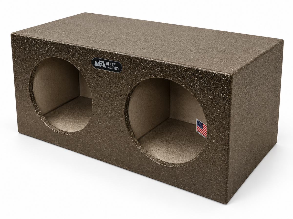 Universal Dual 10” Sealed - Premium USA Made Subwoofer Box with Bed Liner Spray Finish