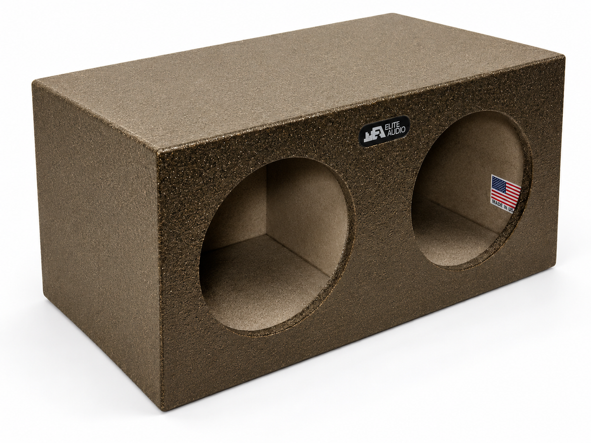Elite Audio Enclosures  Universal Dual 10” Sealed - Premium USA Made Subwoofer Box with Bed Liner 
