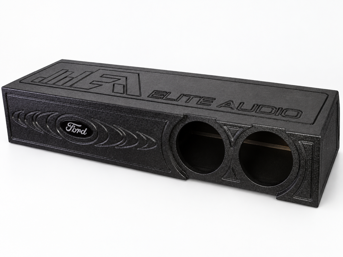 Elite Audio Ported Subwoofer Enclosure for Dual 8” Subs – Fits Ford F-150 Crew Cab 