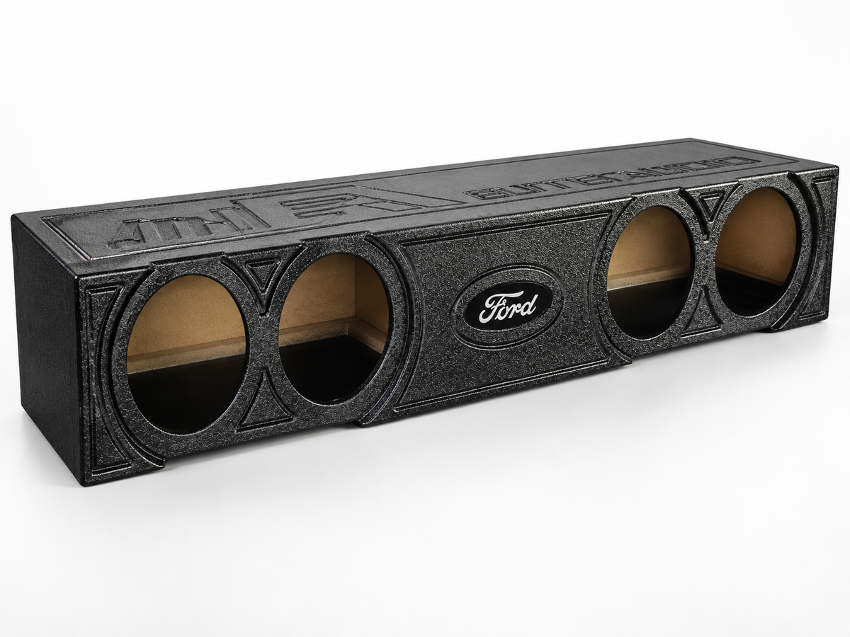 Elite Audio Ported Front-Firing Subwoofer Box – Universal Fit for Ford F-150 & Super Duty Crew Cab Trucks