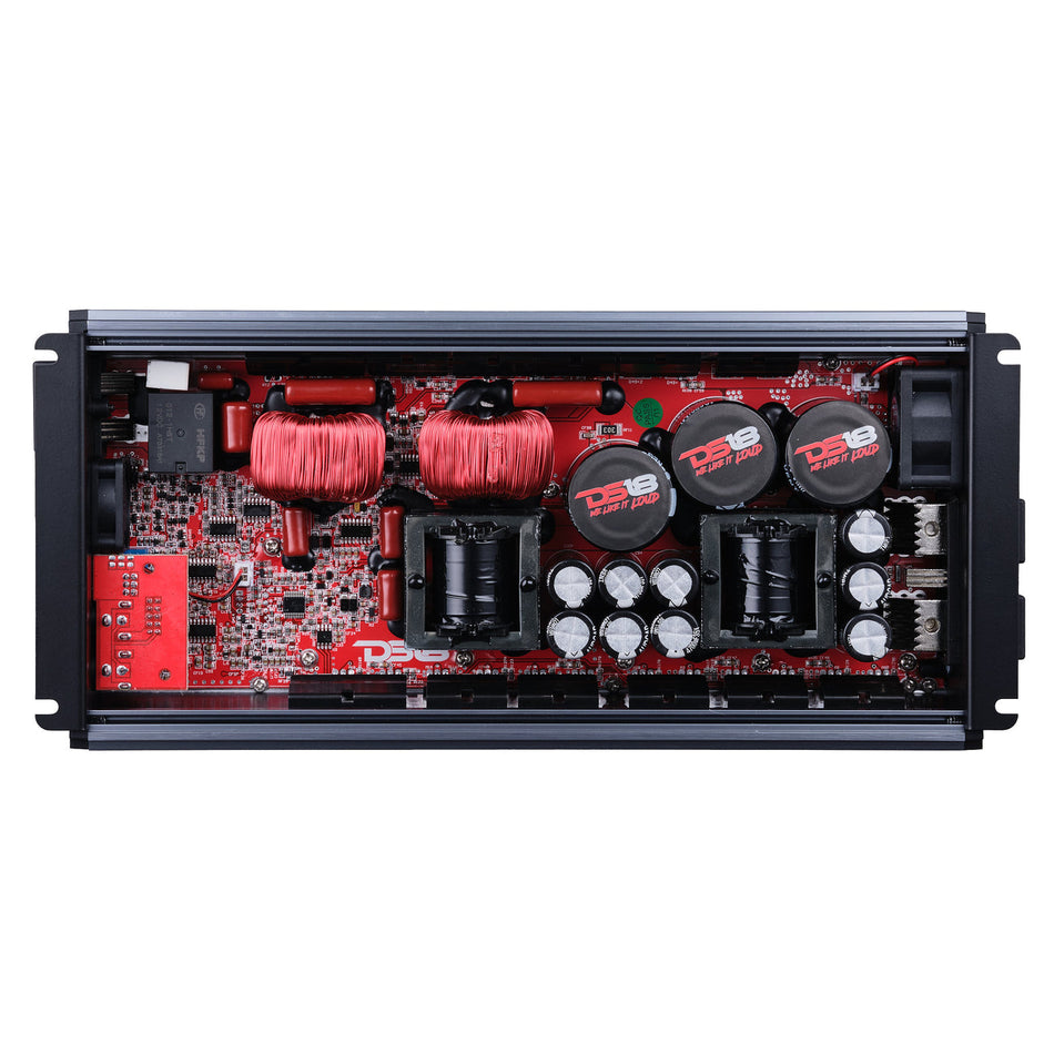 DS18 FRP Compact Full-Range Class D 1-Channel Amplifier 5,000 Watts Rms @ 1-Ohm Titanium