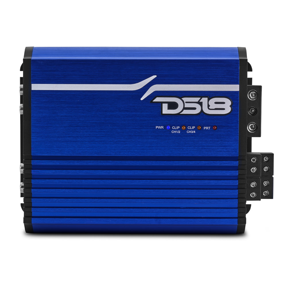 DS18 FRP-1.2K4/BL FRP 4-Channel Full-Range Car Amp – High-Power Class ...