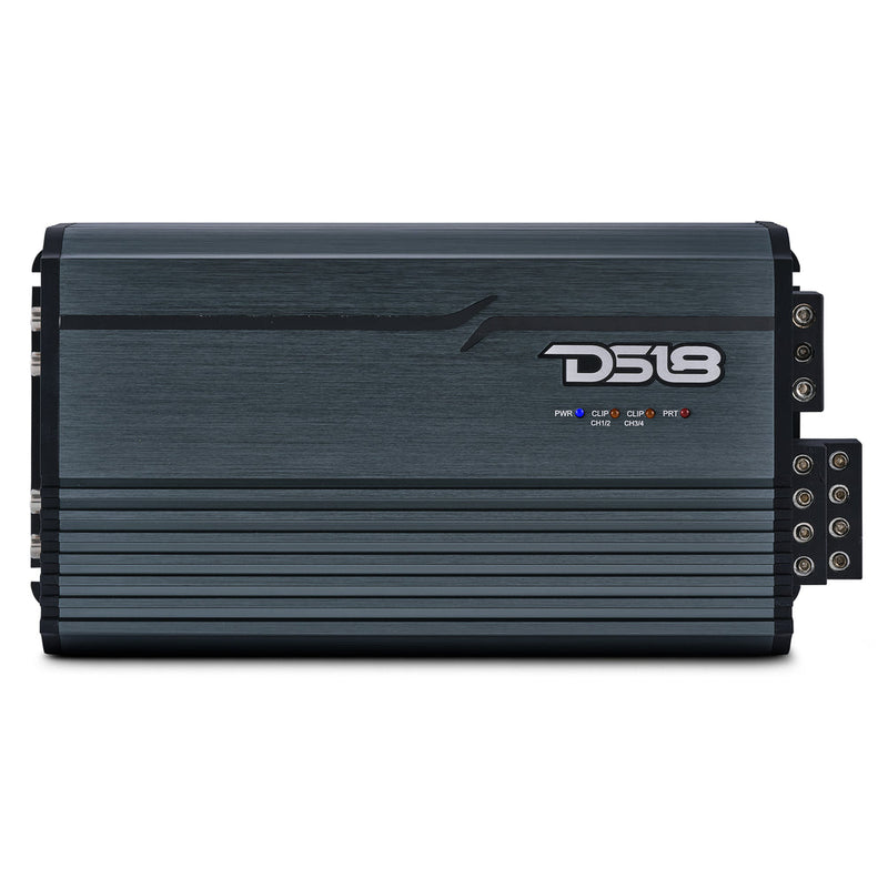 DS18 FRP-2.4K4/TI Compact 4-Channel Full-Range Class-D Amp – 2400W RMS - Titanium