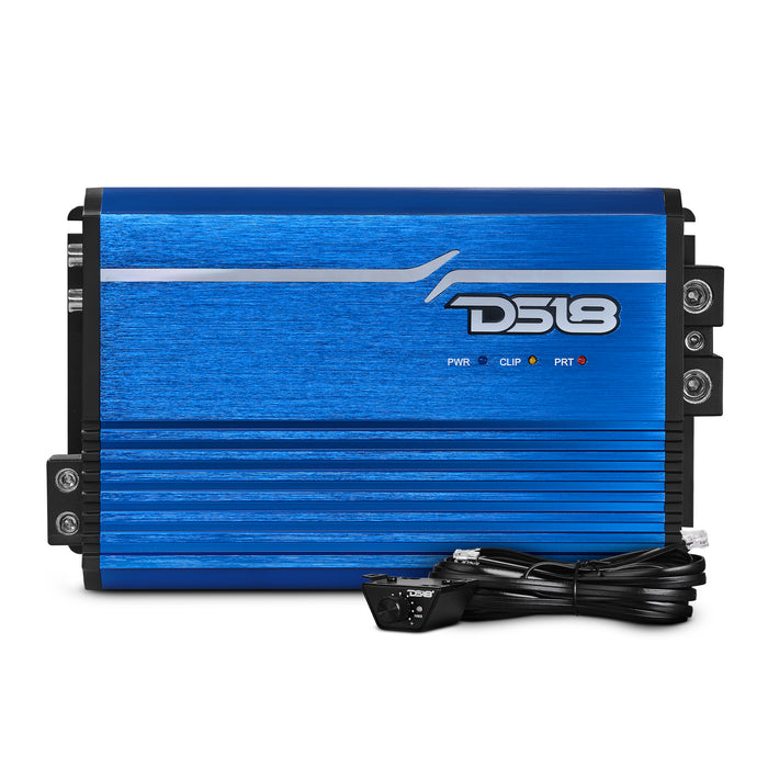 FRP Compact Full-Range Class D 1-Channel Amplifier 2,500 Watts Rms @ 1-ohm Blue