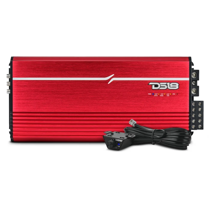 DS18 FRP Full Range 5ch Amp 250Wx4@4ohms 500x1 on Sub, 325wx4@2ohms 800x1 on Sub, 4ohms Bridge 550x2 1200X1@ 1ohm-Red