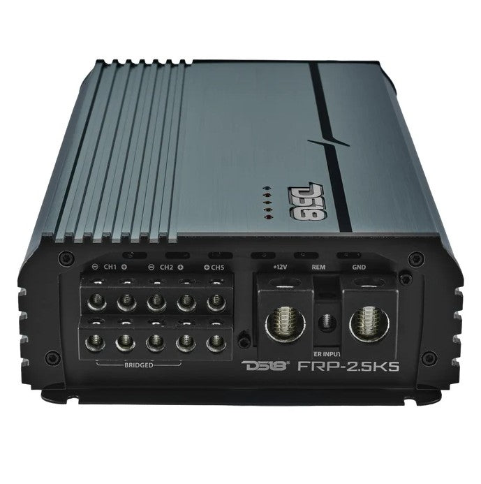 DS18 FRP2.5K5/TI- FRP Full Range 5ch Amp 250Wx4@4ohms 500x1 on Sub, 325wx4@2ohms 800x1 on Sub, 4ohms Bridge 550x2 1200X1@ 1ohm-Titanium