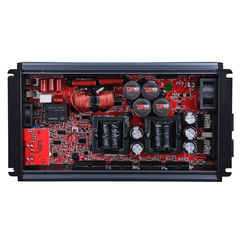 DS18 FRP Compact Full-Range Class D 1-Channel Amplifier 3,500 Watts Rms @ 1-Ohm Titanium