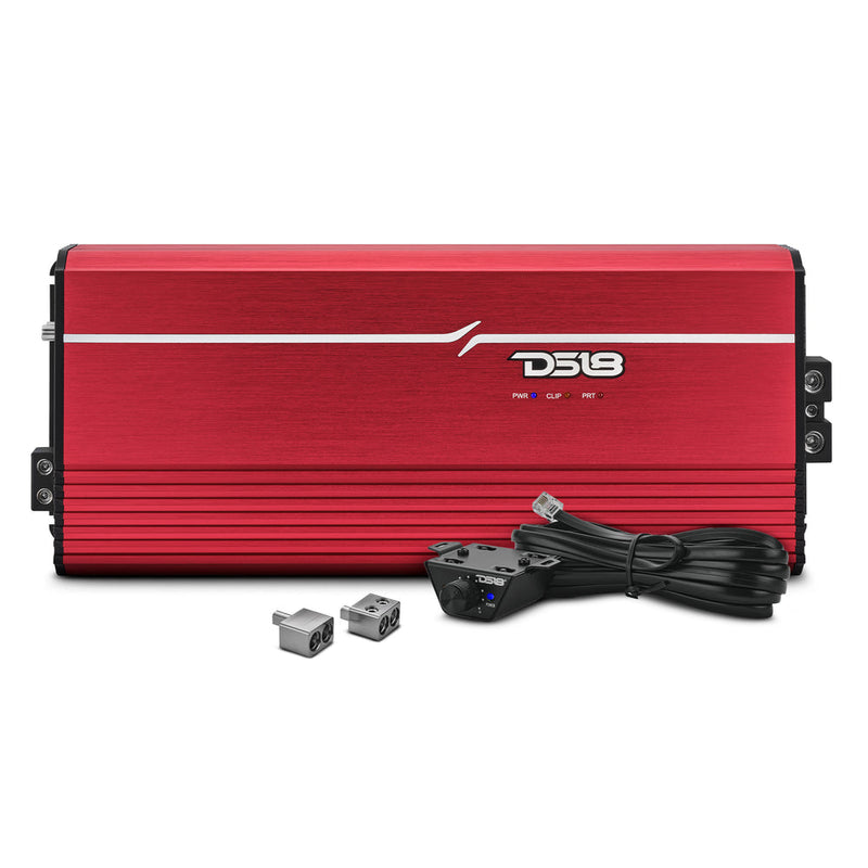DS18 FRP-8K/RD Class-D Monoblock Full-Range Amp – 8000W RMS, Red Finish