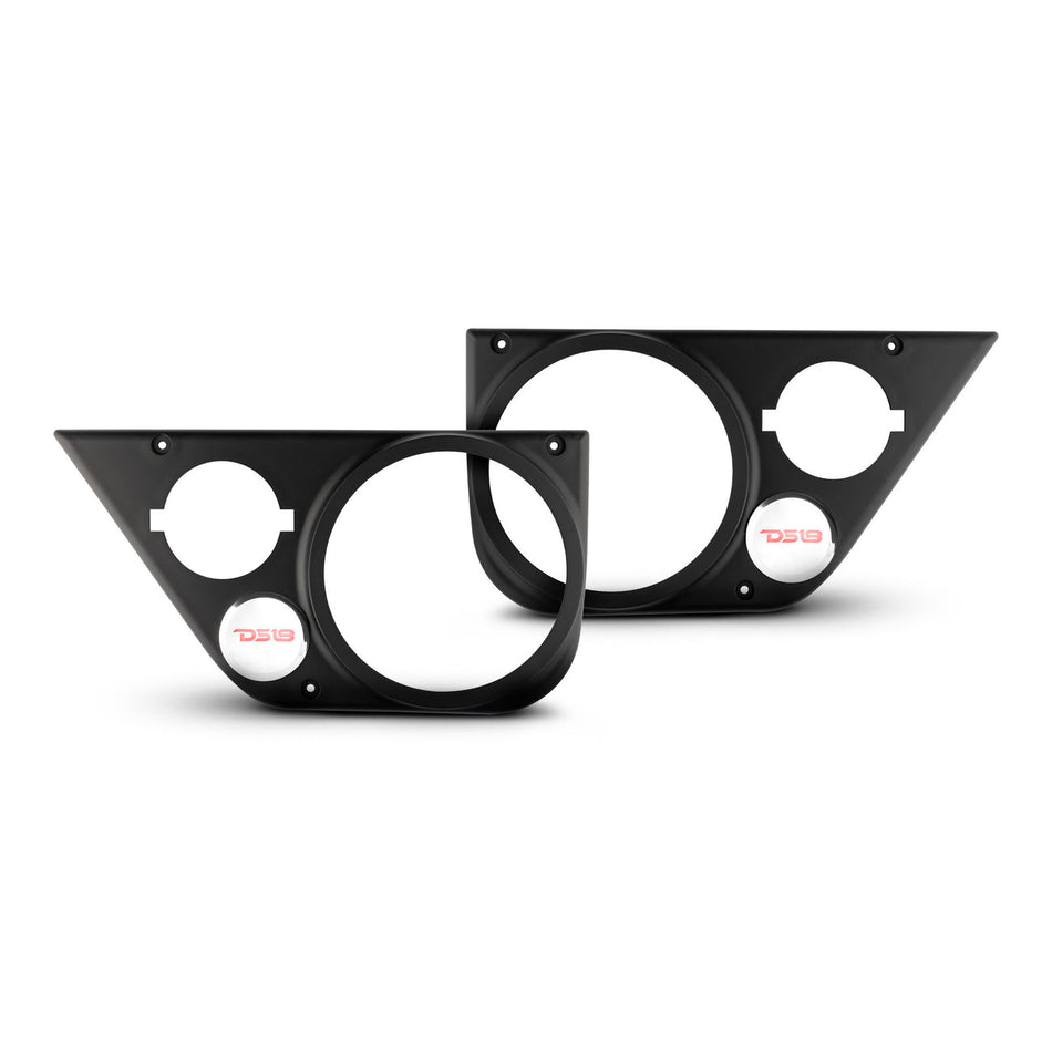 DS18 JK-BD-LR Exclusive Back Door Panel - Fits 1 x 6 Speaker Midrange + 1 Tweeter - for JK & JKU (Pair)
