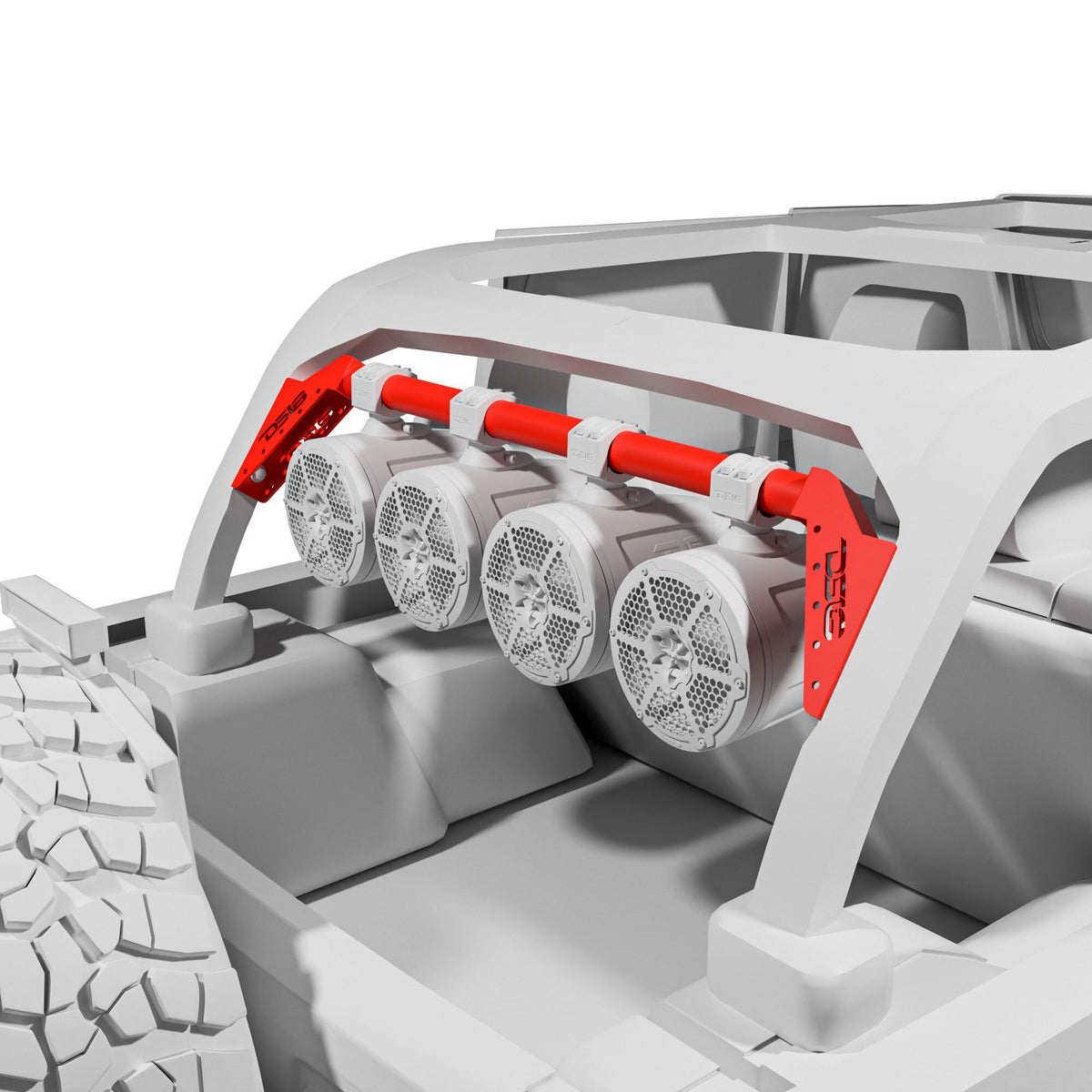 DS18 JL-TUBEUP/BK Jeep JLU tower speaker mounting tube - view 3