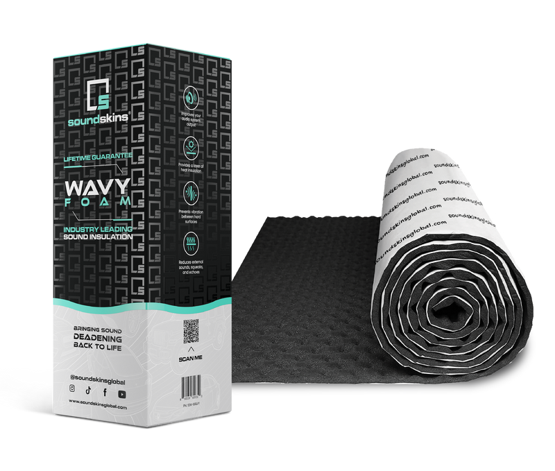 SoundSkins | Wavy Foam Sound Deadening Kit Lightweight Closed Cell Foam Mat | SSK-Wavy | 315mil/8mm, 32.3 sq ft