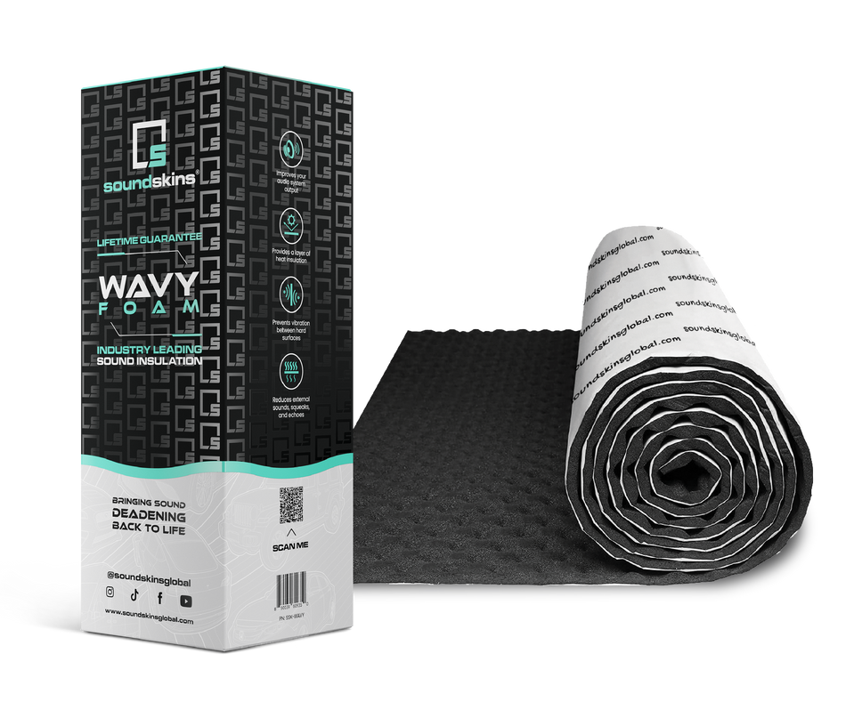 SoundSkins | Wavy Foam Sound Deadening Kit Lightweight Closed Cell Foam Mat | SSK-Wavy | 315mil/8mm, 32.3 sq ft
