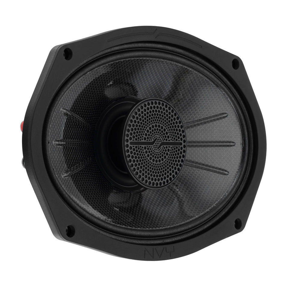 DS18 NVY-69HDCFSL-N4 6x9” Slim Hybrid Loudspeakers with Compression Driver & Carbon Fiber Cone | 250W RMS 4-Ohm High Output Speakers