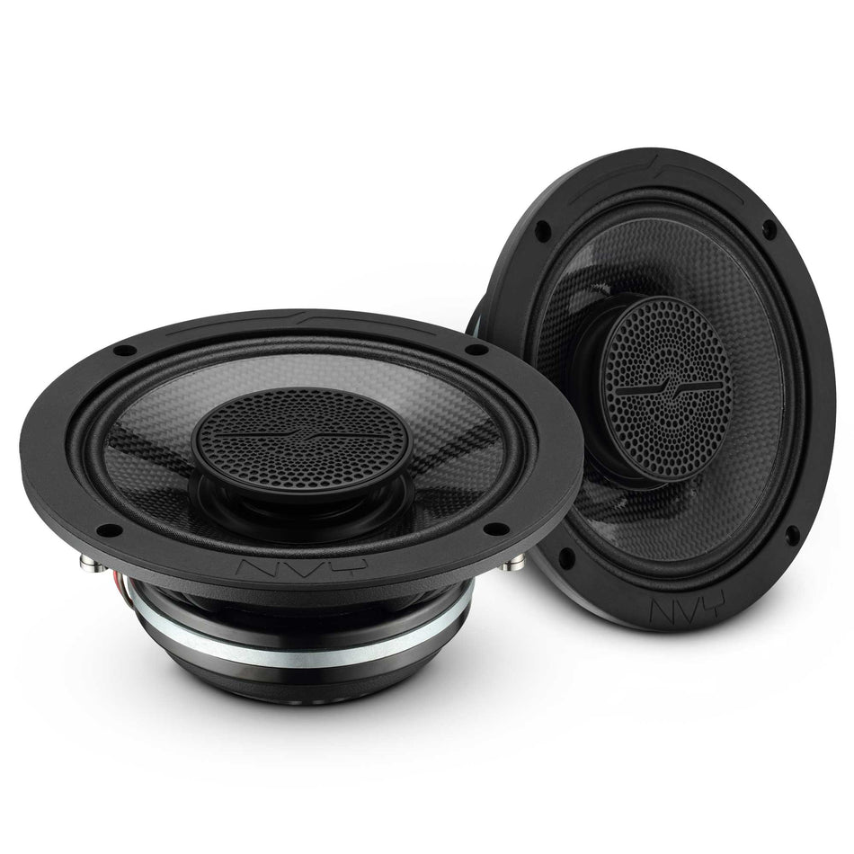 DS18 NVY-6HDCFSL-N2 6.5” Slim Hybrid Loudspeaker with Compression Driver – 250W RMS, 2 Ohm, Carbon Fiber Cone, Neodymium Magnet