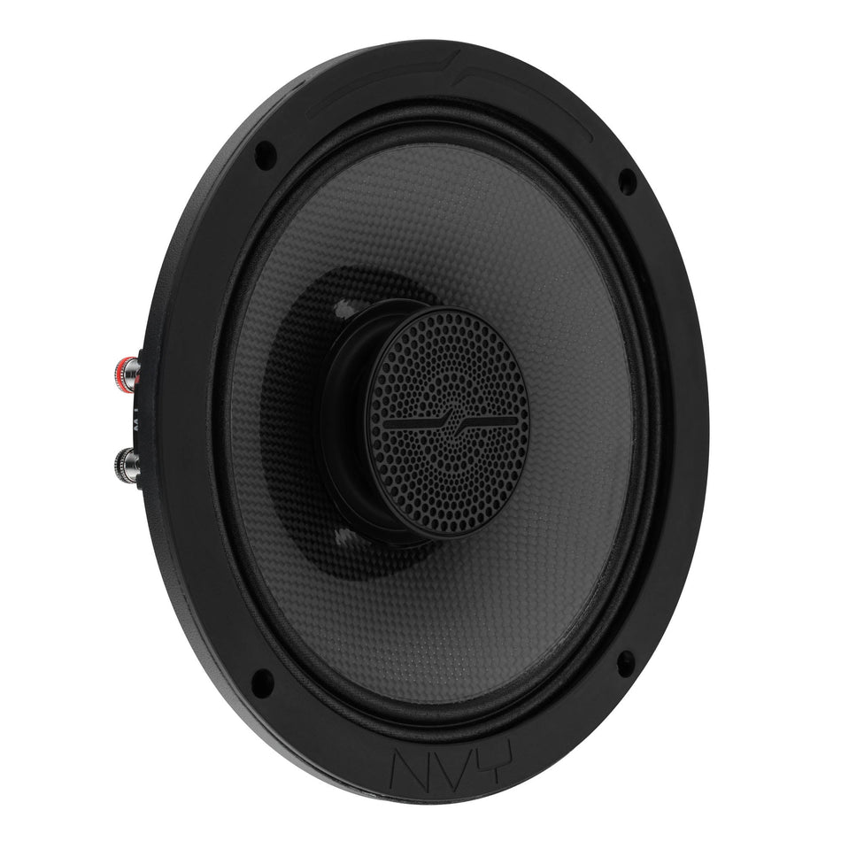 DS18 NVY-8HDCFSL-N2 8” Slim Hybrid Loudspeakers 250W RMS 2 Ohm – Compression Driver, Carbon Fiber Cone, Neodymium Magnet