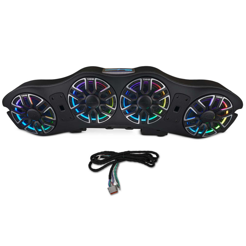DS18 NVY-JL24SBARLD Jeep JL/JLU/JT 2024-Up Sound Bar System – 8” Marine Speakers & LED Lighting