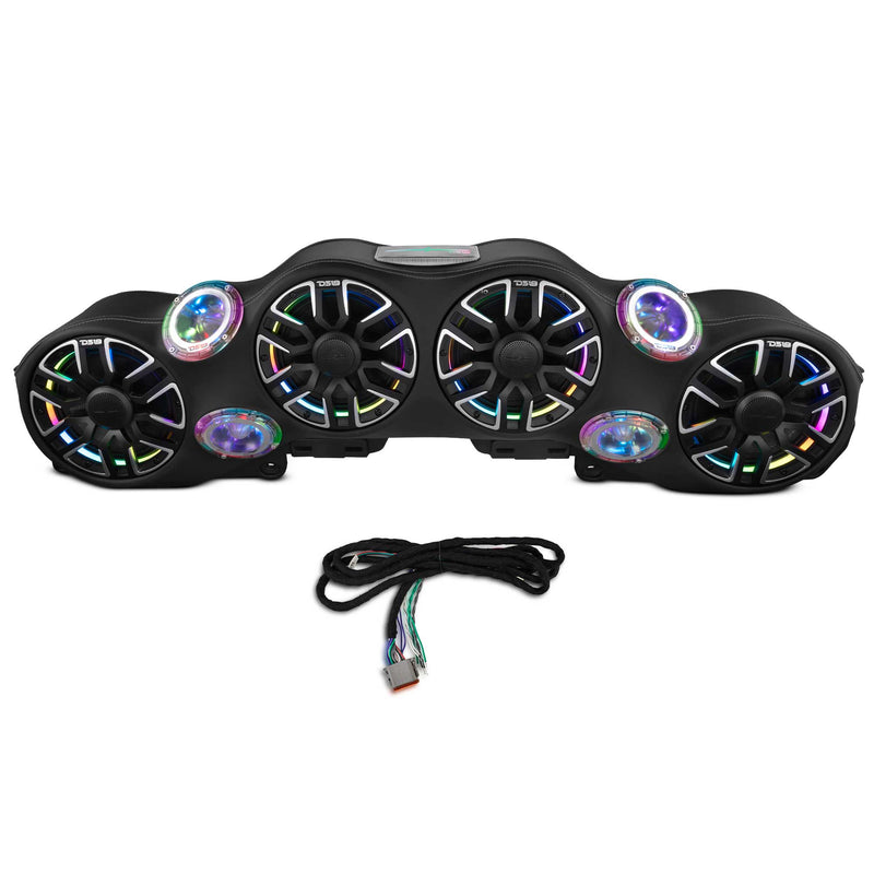 DS18 NVY-JLSBARLD Jeep JL/JLU/JT Loaded Sound Bar – 4x 8” NVY-M8 Speakers, 4x PRO Tweeters & LED Lights