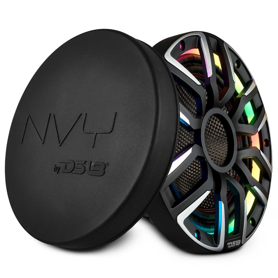 DS18 NVY-M10SUB/BK 10” Marine & Powersports Subwoofer with Carbon Fiber Cone and Neodymium Magnet – 600W RMS, 4-Ohm