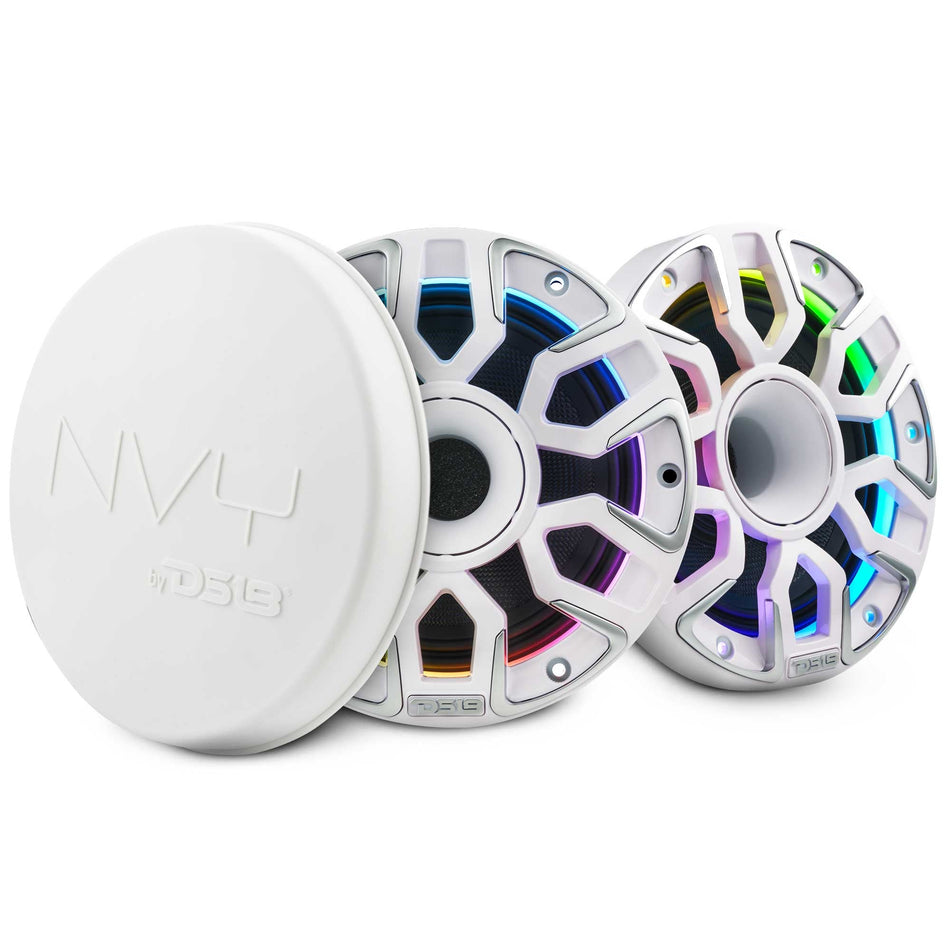 DS18 NVY-M6DC/WH 6.5” Marine-Grade Hybrid Coaxial Speaker with Kevlar Cone, Compression Driver & Neodymium Magnet – 200W RMS, 4-Ohm
