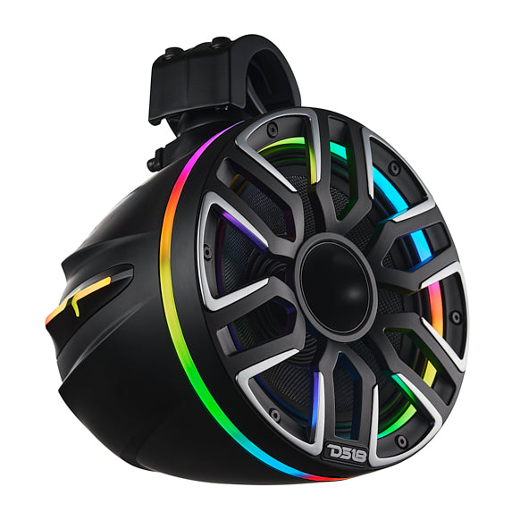 DS18 8” Marine Tower Speaker – 200W RMS, Kevlar Cone, LED Lights, Neodymium Magnet