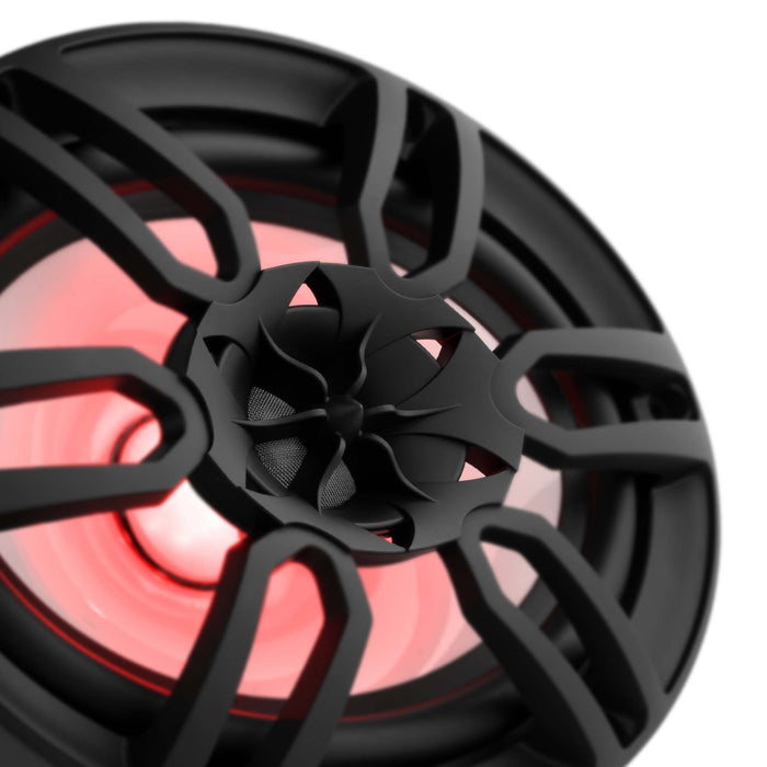 NXL 6x9" 2-Way Coaxial Marine Speaker With LED RGB Lights 125 Watts Rms 4-Ohm -Black