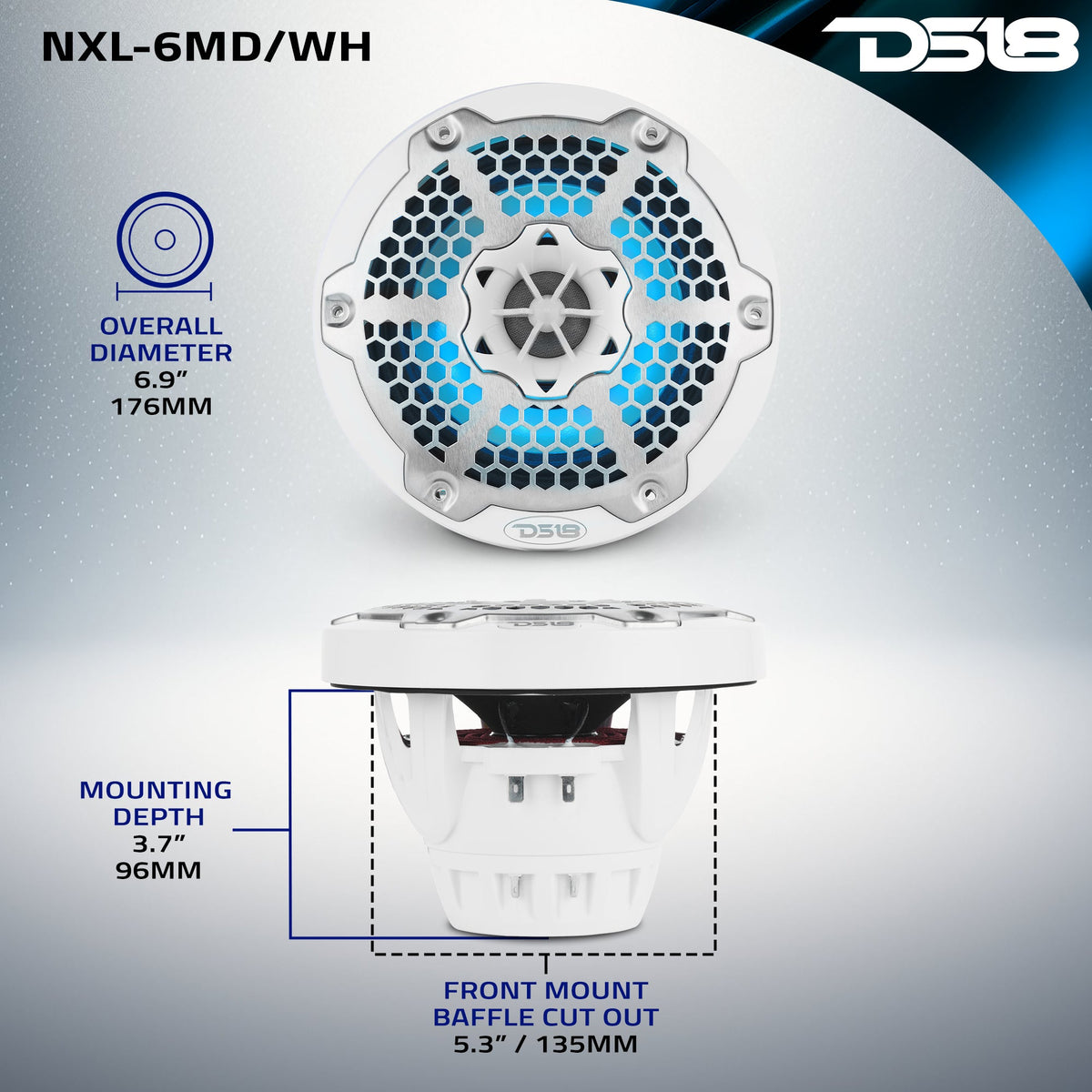 DS18 NXL-6MD/WH 6.5-inch marine speakers - view 11