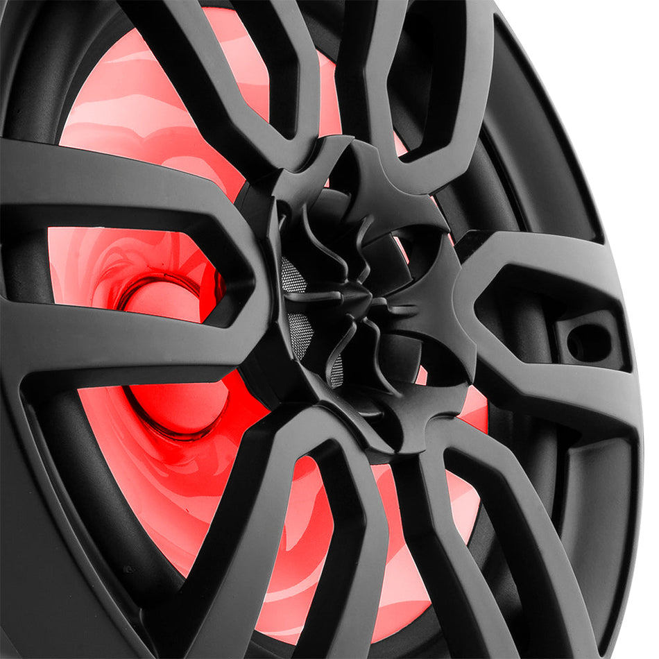 NXL 8" 2-Way Coaxial Marine Speaker With LED RGB Lights 125 Watts Rms 4-Ohm -Black