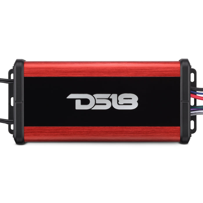 DS18 NXL-N4BT NXL 4-Channel Full-Range Class D Nano Amplifier – IP67 Waterproof Marine & Powersports with Built-In Bluetooth 5.1 Receiver | 1800W Peak