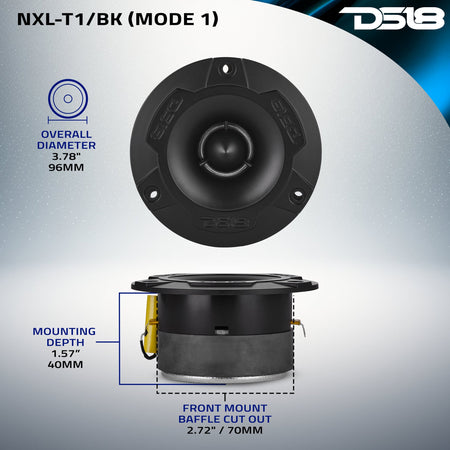 DS18 NXL-T1/BK 3.8-inch marine bullet tweeter - view 7