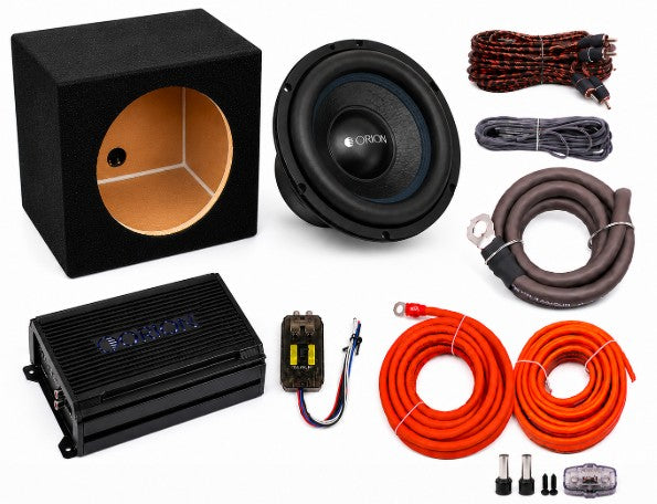 Orion Cobalt Elite Complete Car Audio Bass Package – 650W Amp, 12" Subwoofer, Enclosure, Wiring Kit & LOC