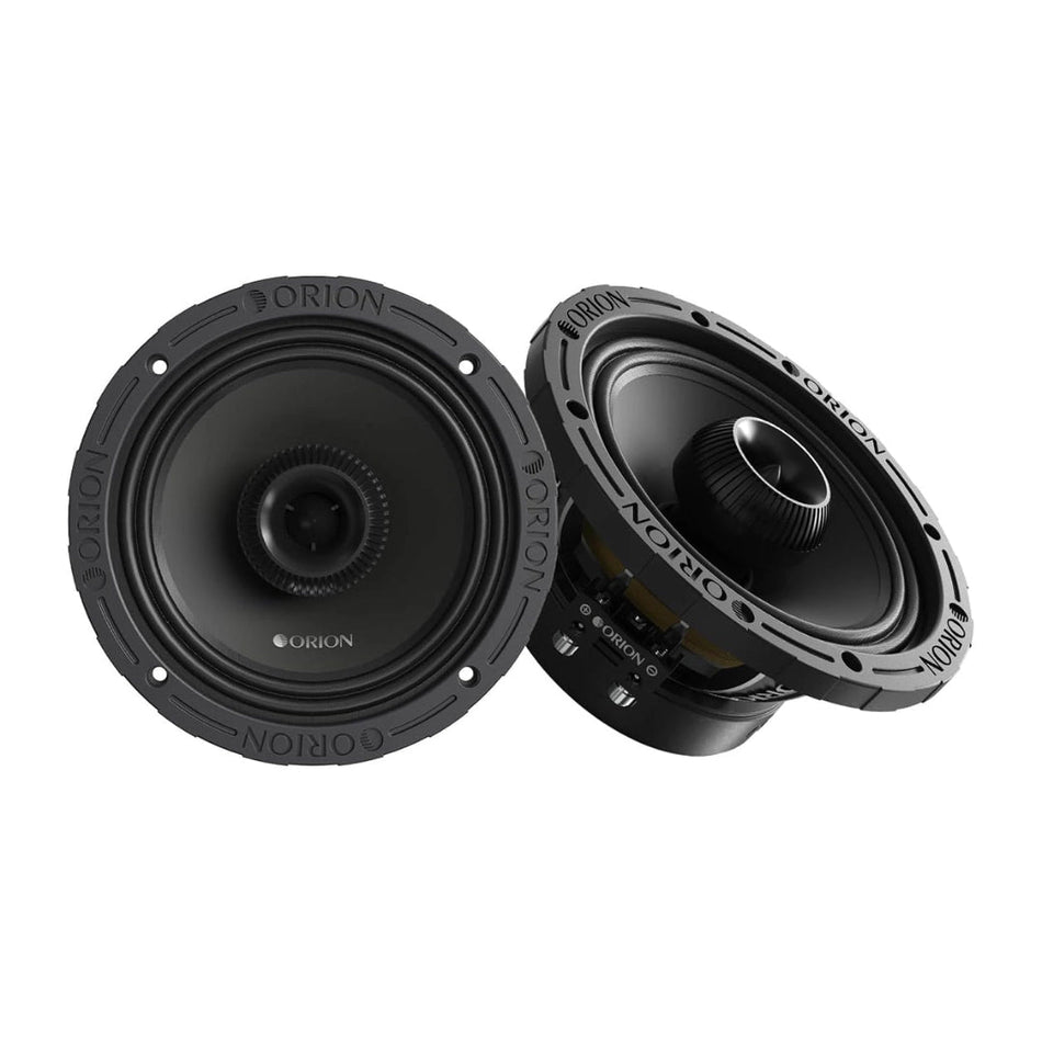 Orion XMT65.2 6.5" 350W RMS 2-Ohm Coaxial Midrange Speakers – Water-Resistant Car Audio Pair w/ Grilles