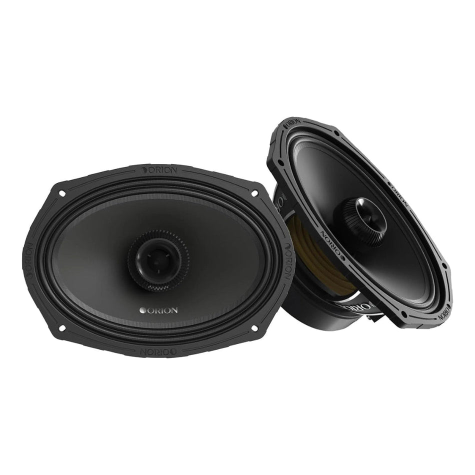 Orion XMT69.4 6x9" Midrange Coaxial Speakers with Grills – Water-Resistant | 400W RMS 4 Ohm (Pair)