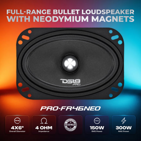 DS18 PRO-FR46NEO 4x6-inch full-range loudspeaker - view 2