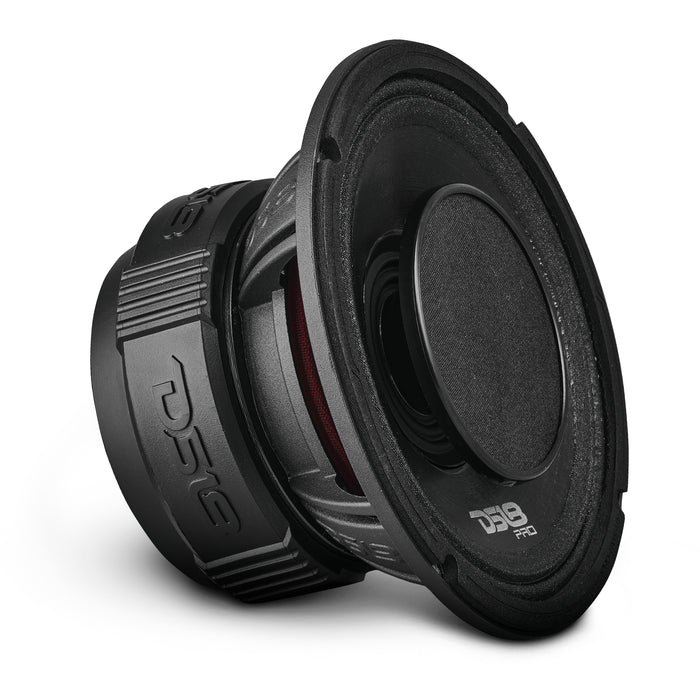 DS18 PRO 6.5" Coaxial Hybrid Mid-Range Speaker | 225W RMS, 4-Ohm, Water-Resistant Cone with Built-in Driver