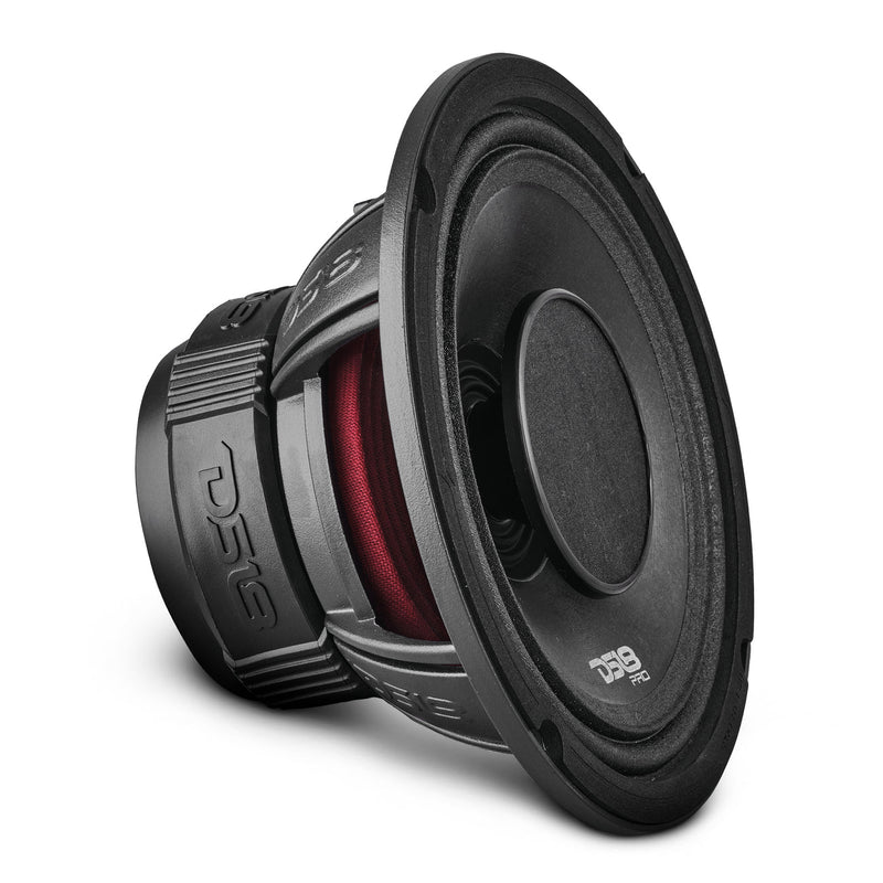 DS18 PRO 8" Coaxial Hybrid Mid-Range Speaker – 250W RMS, 4-Ohm, Water-Resistant Cone with Driver