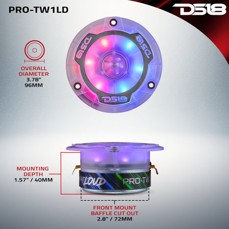 DS18 PRO-TW1LD 3.8-inch LED bullet tweeter - view 7