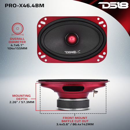 DS18 PRO-X46.4BM 4x6-inch mid-range loudspeaker - view 7