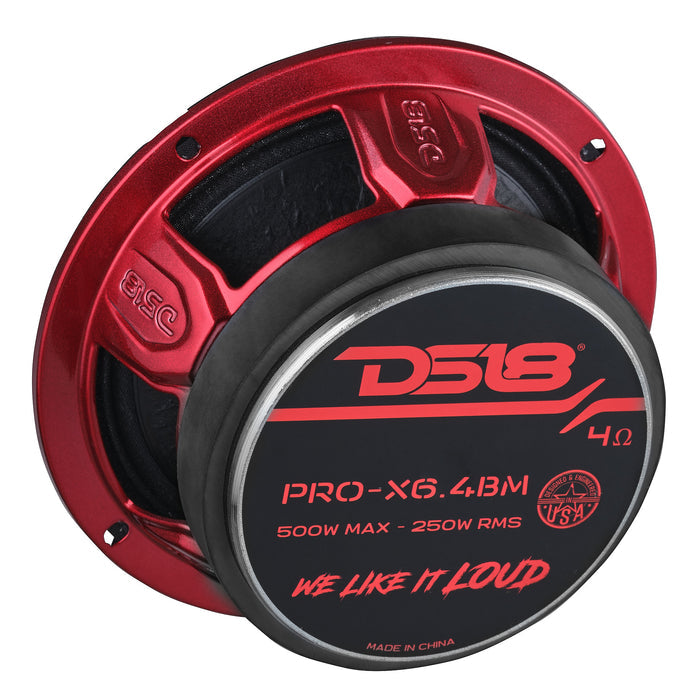 DS18 Car Audio Bundle – 4 PRO-X6.4BM 6.5