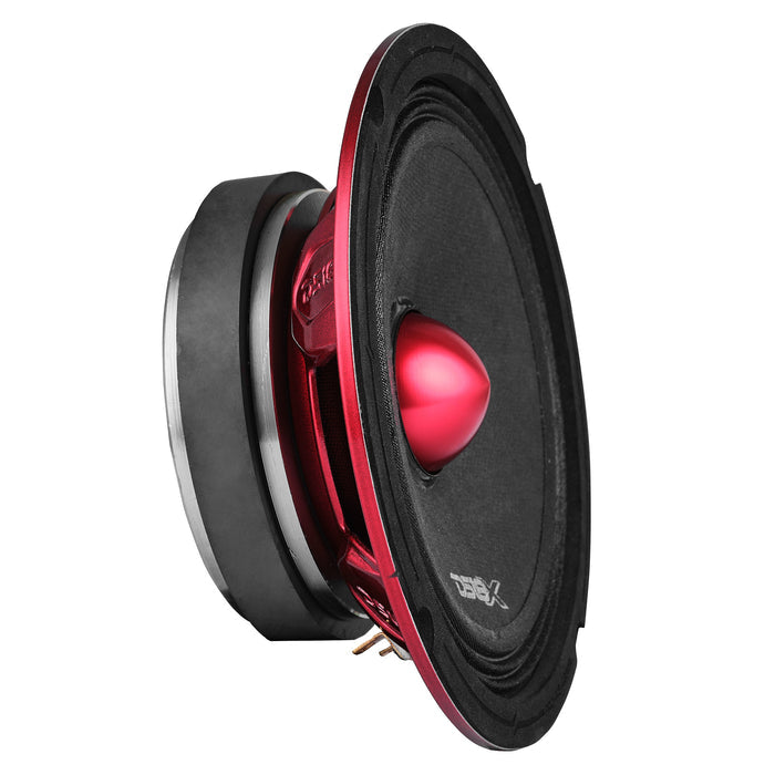 DS18 PRO-X6.4BMSL Slim Loudspeaker - 6.5", Midrange, Red Aluminum Bullet, 400W Max, 200W RMS, 4 Ohms  (1 Speaker)