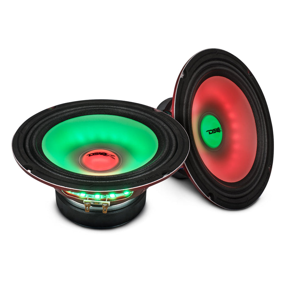 DS18 PRO-X8.4RGB 8" Mid-Range Loudspeaker With Dual RGB LED For Cone & Dust Cap 275 Watts 4-Ohm