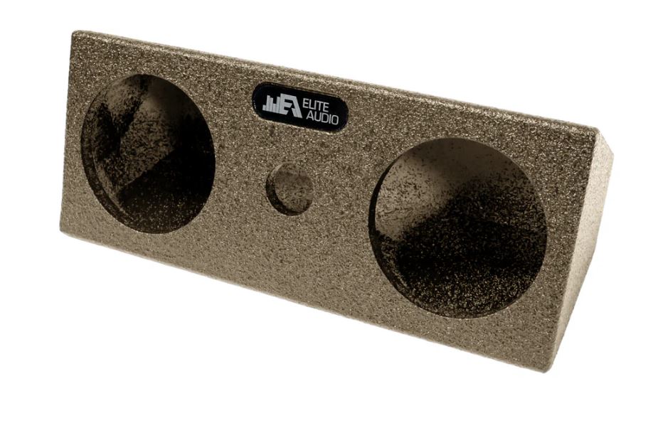 Elite Audio Enclosures | Universal Pair Dual with Tweeter - Premium USA Made Speaker Box with Bed Liner Spray Finish
