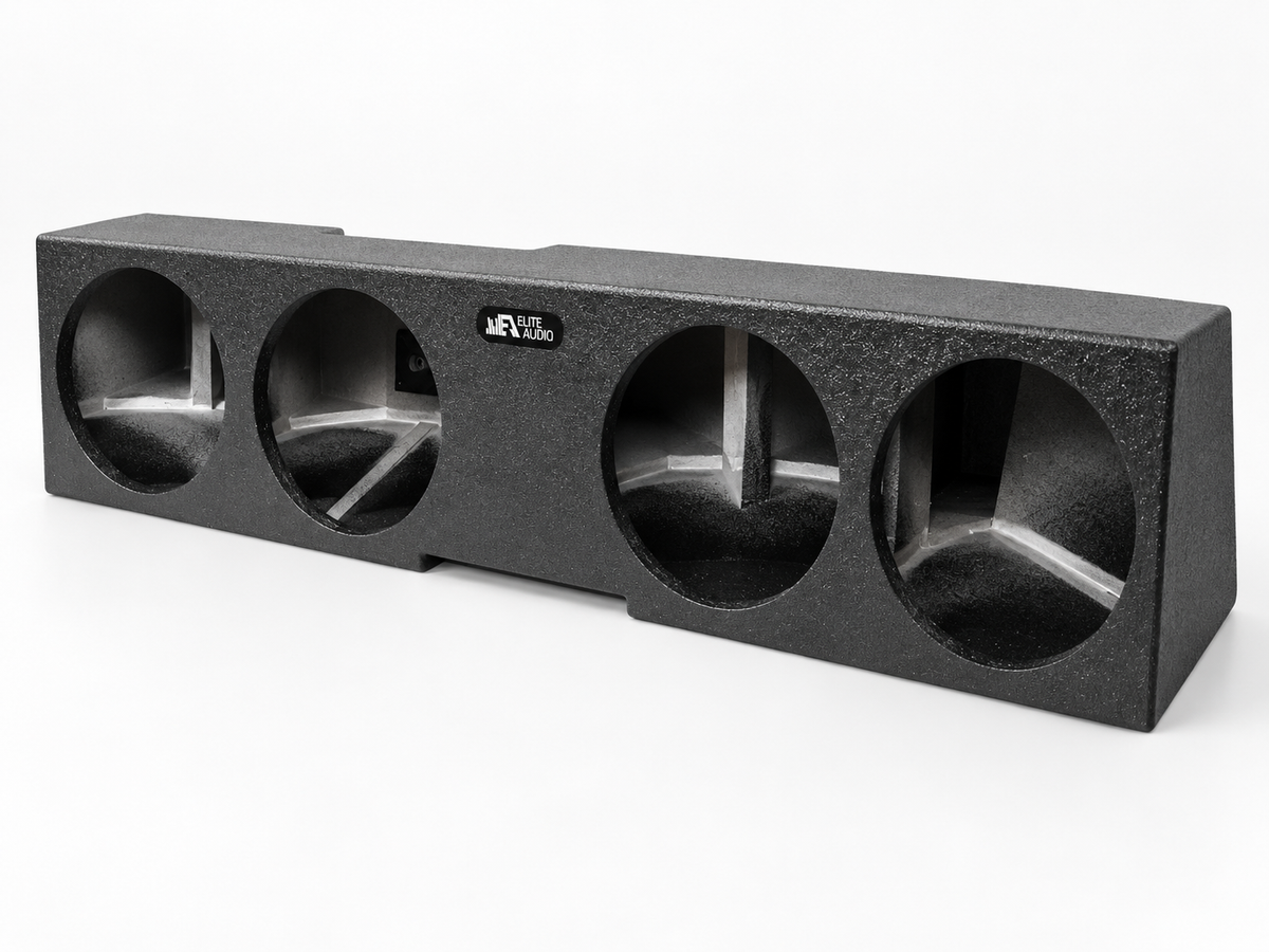 Quad 10 Ported Subwoofer Box, SilveradoSierra Crew Cab 2019+